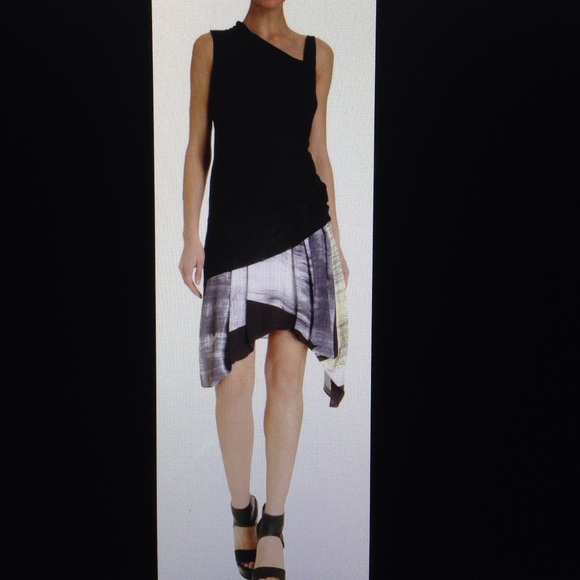 Helmut Lang Paralell Print Skirt size 4 - Picture 1 of 4